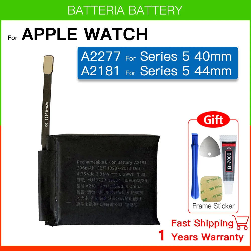 New Genuine Replacement Battery for Apple Watch Series SE 4/5/6 – 40mm/44mm, Includes Free Tools