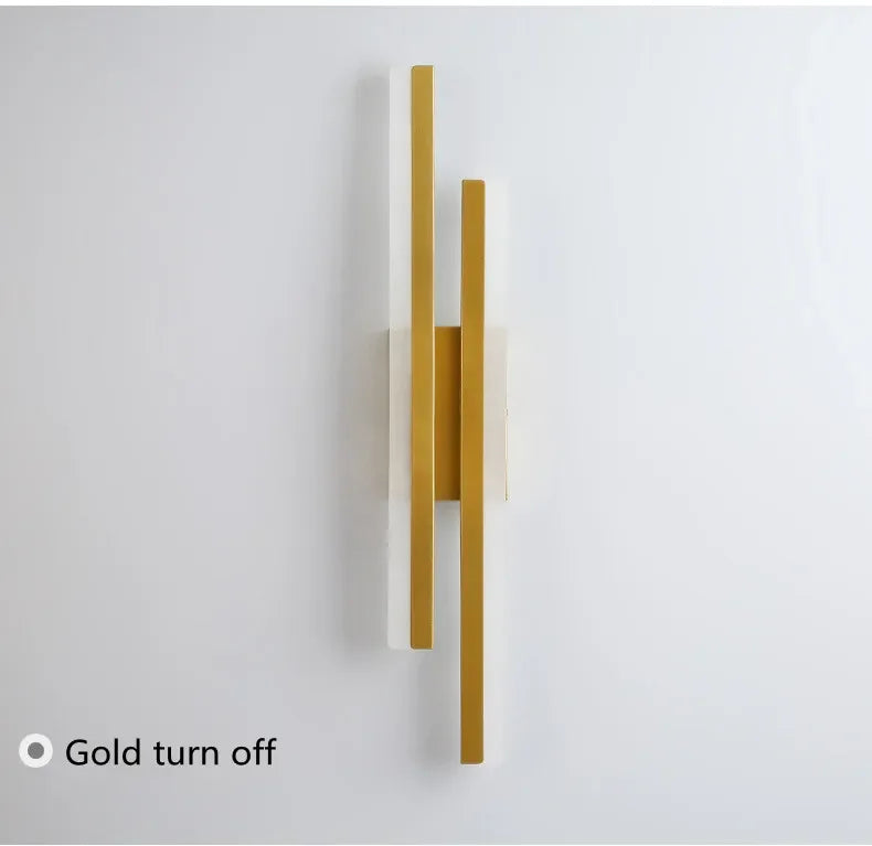 LED Wall Sconce - Modern Copper Pipe Lamp with Acrylic Shade, Indoor Lighting for Bedroom, Living Room, Corridor