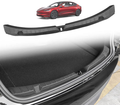 Tesla Model 3 Highland 2024-2025 Trunk Threshold Strip – TPE Mats Sill Guard Rear Cargo Anti-Scratch Protector Accessory
