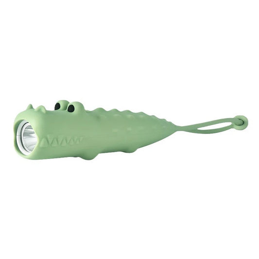 USB Rechargeable Animal LED Flashlight – Cute Soft Silicone Shark, Crocodile, Lion & Dog Portable Cartoon Lamp