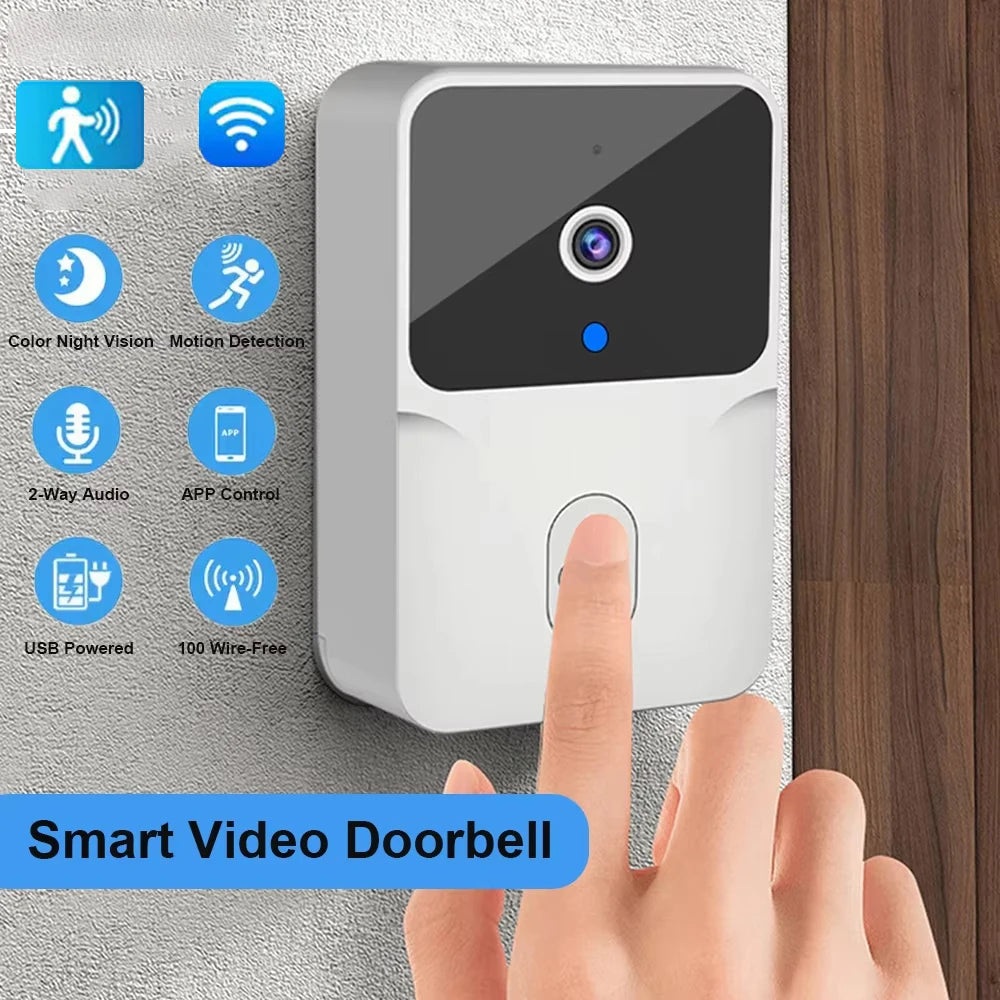 WiFi Video Doorbell — Wireless HD Camera, IR Alarm, Smart Home Intercom Security Doorbell