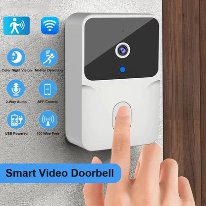 WiFi Video Doorbell — Wireless HD Camera, IR Alarm, Smart Home Intercom Security Doorbell