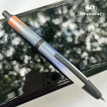 JINHAO Metal Fountain Pen – 10 Brand New Retractable Fine Nibs with Ink Converter