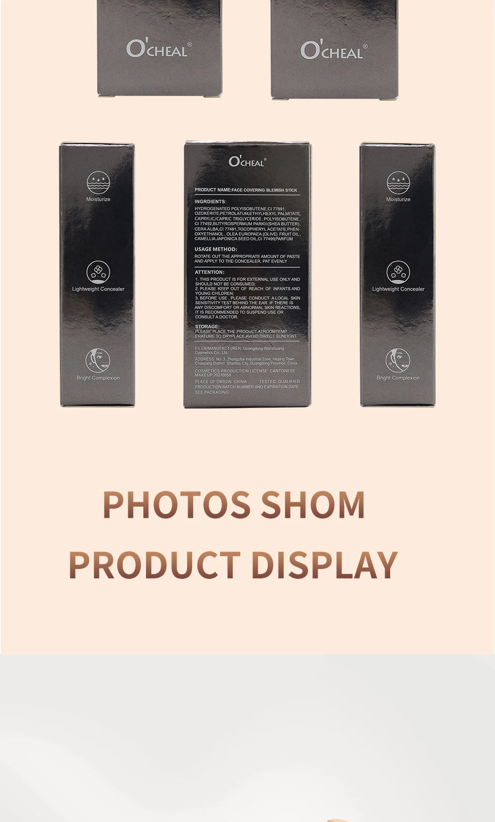 Ocheal Foundation and Contour Stick – Long-Wear Lightweight Concealer, Bronzer, and Brightening Makeup Pen