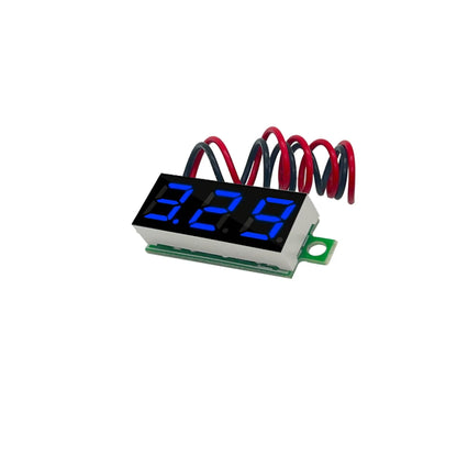 0.28 Inch DC LED Digital Voltmeter - 0-100V Voltage Meter for Auto Car, Mobile Power, with Red, Green, Blue, Yellow Display