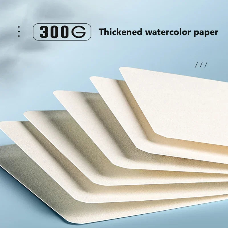 Professional Watercolor Paper: 300g 25 Sheets Square/Round Watercolor Postcards for Painting - Ideal School Supplies