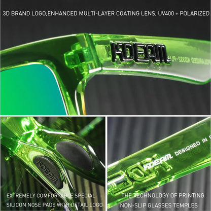 KDEAM Plus Size Polarized Sunglasses – 64mm Wide Fishing & Driving Glasses with Night Vision for Men