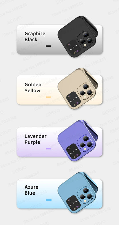 SERVO I16 Pro Mini Fold Mobile Phone — Dual SIM 2G GSM Flip Cellphone with Speed Dial, FM, 3.5mm Jack & Video Player