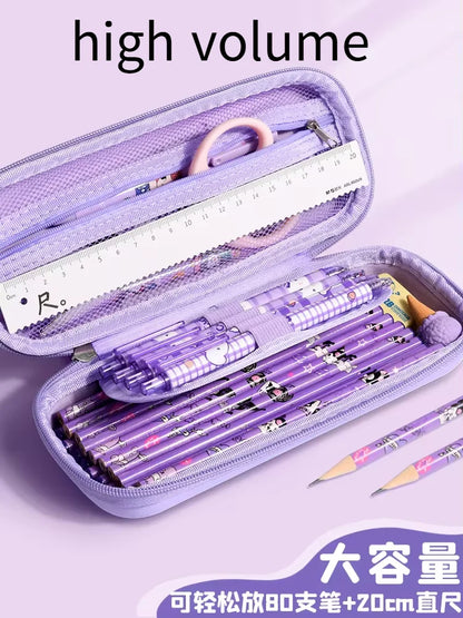 Sanrio 3D Kuromi, My Melody & Cinnamoroll Pencil Case - Large Capacity Cartoon Stationery Bag for Students