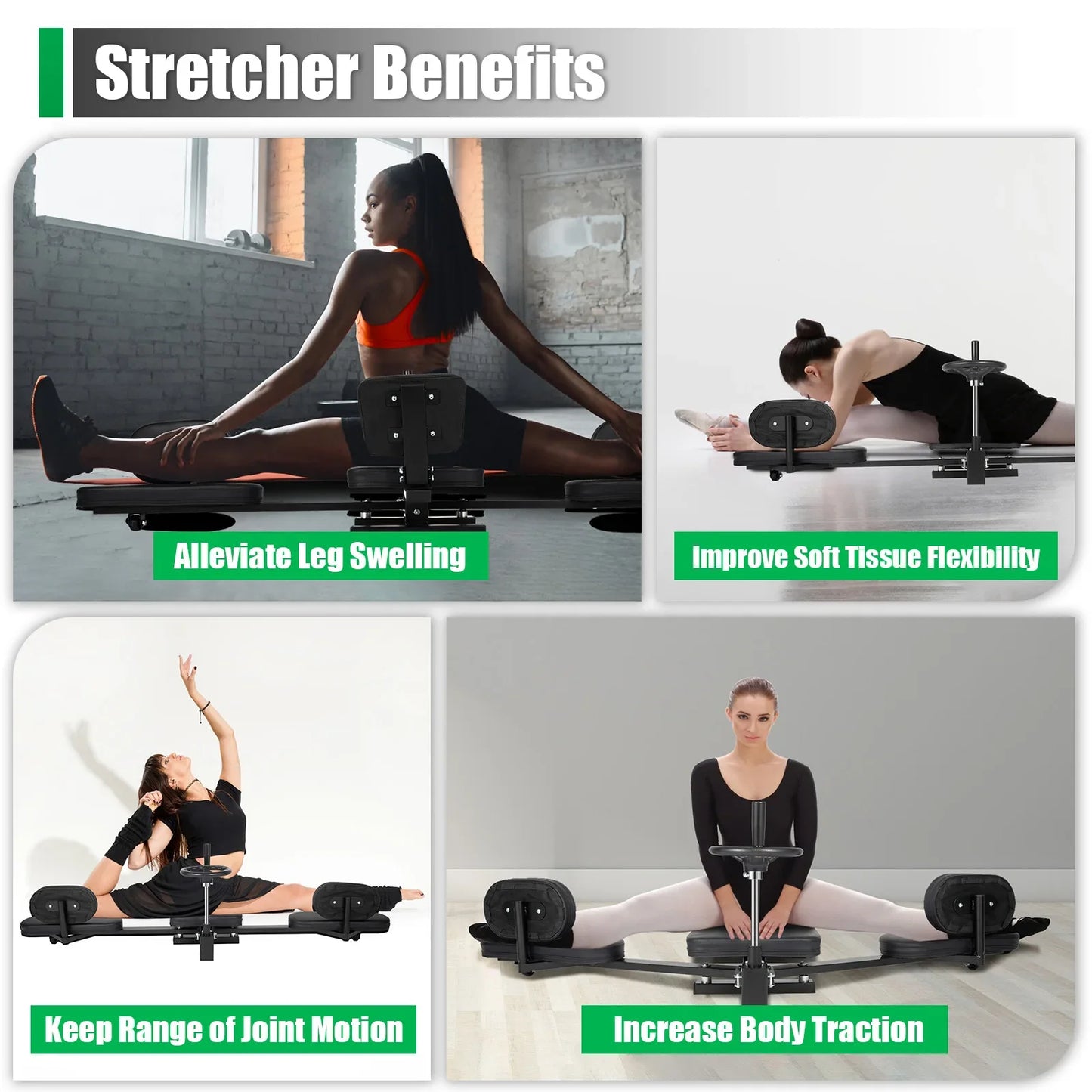 Leg Stretcher 3-Bar Leg Spreader – Heavy Duty Leg Split Machine for Flexibility & Stretching