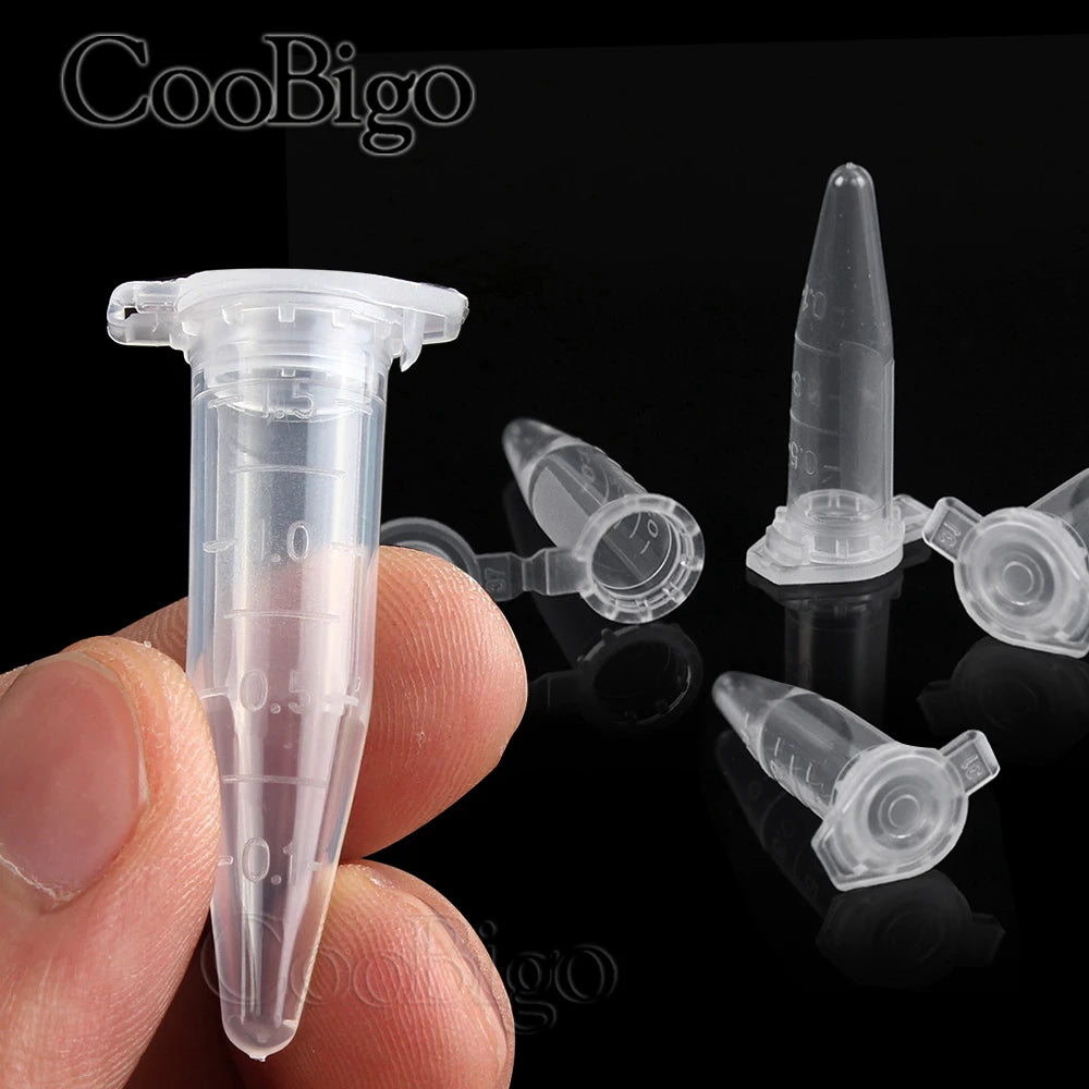 0.2-10ML Plastic Seed Storage Bottles — Transparent Centrifuge Tube Containers with Caps