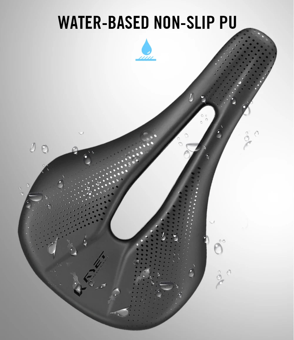 RYET 3D Printed Carbon Bike Saddle — 140/142mm Super Light EVA Road & MTB Racing Seat Cushion