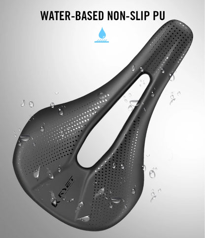 RYET 3D Printed Carbon Bike Saddle — 140/142mm Super Light EVA Road & MTB Racing Seat Cushion