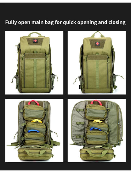 Tactical Outdoor Medical Backpack – Large Capacity Emergency & Camping Bag