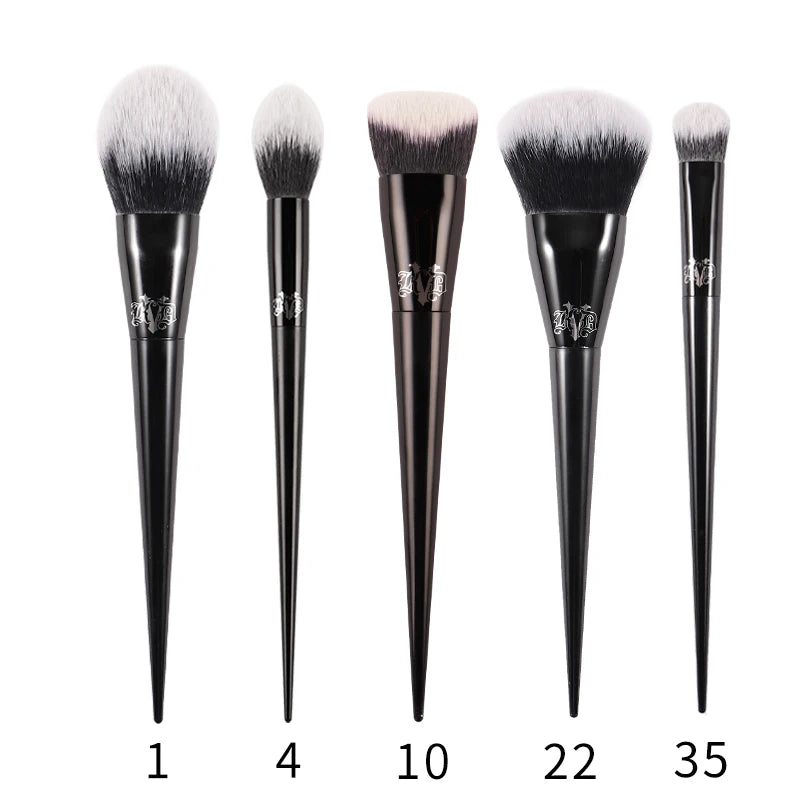 Kat Von D Makeup Brush Set – KVD Foundation, Blush, Highlight, Concealer, Powder & Eyeshadow Brushes Kit