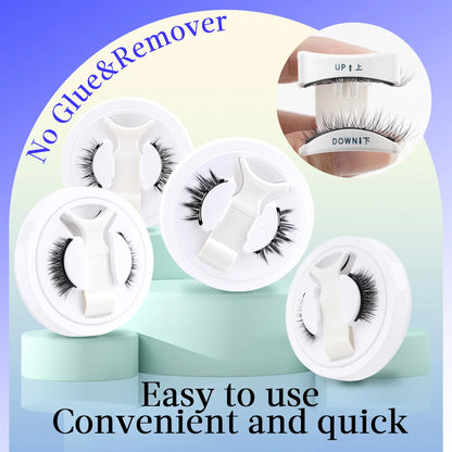 1 Pair Magnetic Eyelashes – Handmade Fluffy Faux Mink, Reusable Natural False Lashes with Magnetic Tweezers Set for Makeup   2/2