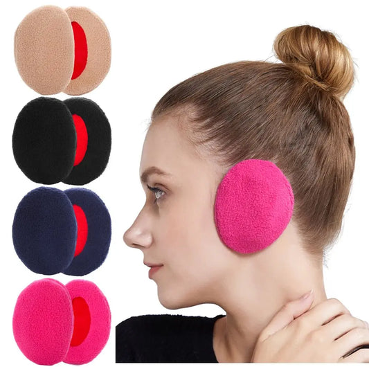 Winter Fleece Ear Cover Bandless Earmuffs for Men, Women, and Kids - Soft Thick Windproof Ear Warmers for Ear Protection
