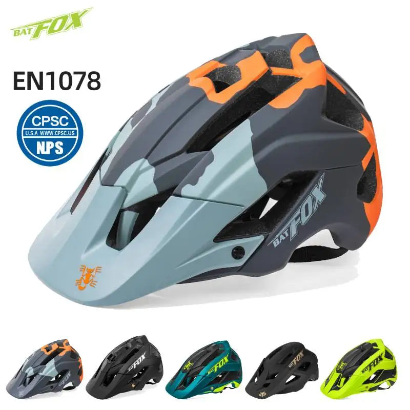 BATFOX Ultralight Bike Helmet – Molded Mountain & Road Helmet for Men, DH AM Cycling Equipment, Casco Ciclismo Bicicleta