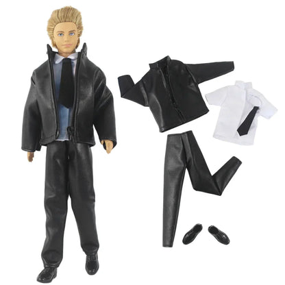 1 Set 12" Ken Doll Clothes — Leather Outfit with Multiple Styles to Choose From