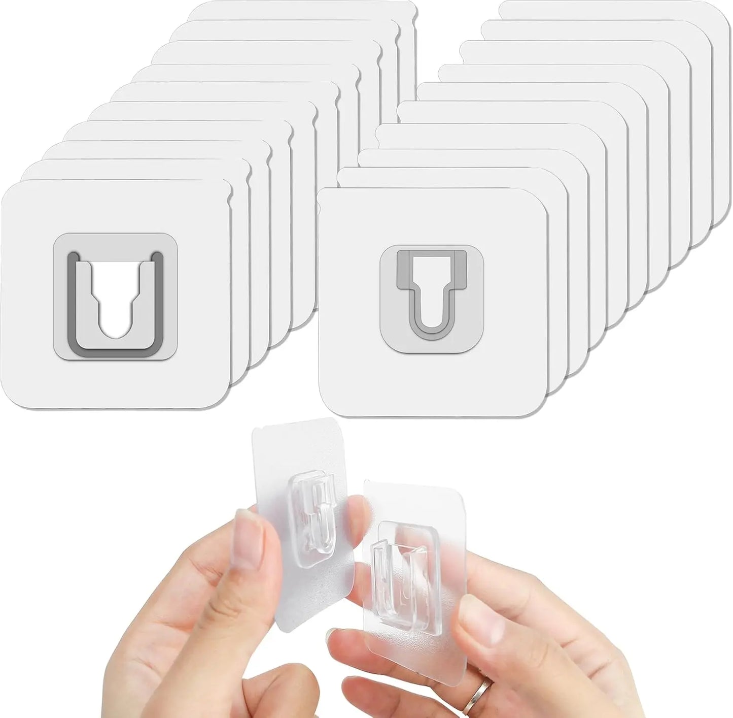 Double-Sided Transparent Suction Cup Wall Hooks – Strong Adhesive Hangers for Kitchen & Bathroom Storage