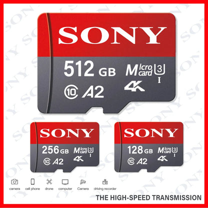 SONY High-Speed Micro SD Card – 128GB, 64GB, 256GB, 512GB, 1TB Memory Card for Phone, Camera & Tablet PC