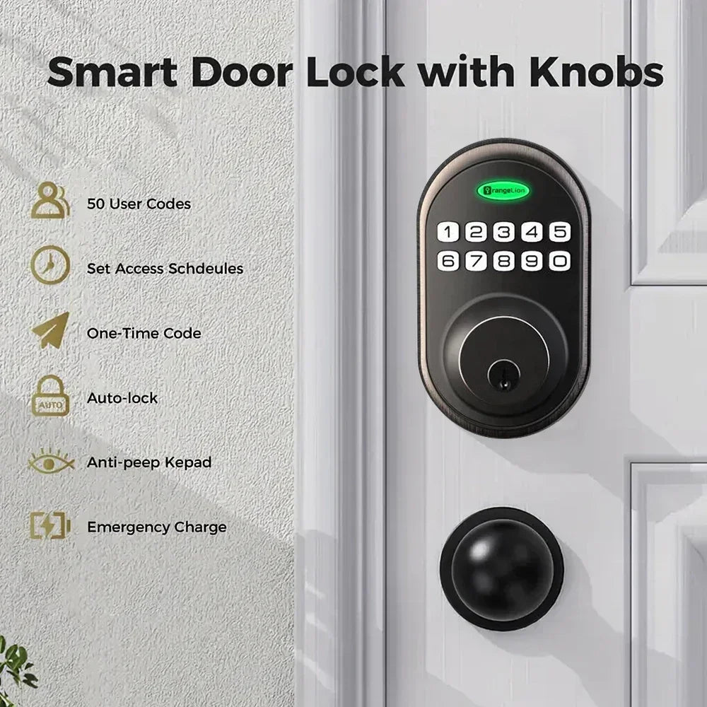 EUUKAIHG Keyless Entry Door Lock – One-Touch Deadbolt with Keypad & Auto Lock