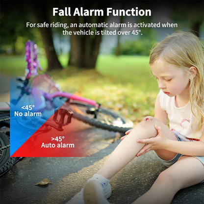 Wsdcam Vibration Bicycle Alarm – USB Rechargeable Anti-Theft Motorcycle Bike Alarm 113 dB Waterproof with Remote Control