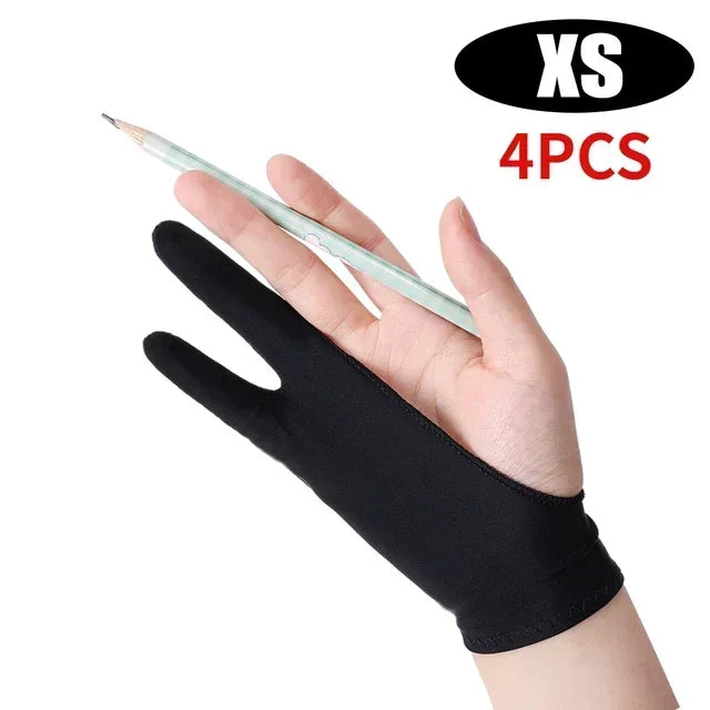 Two-Finger Drawing Glove with Palm Rejection for iPad & Graphic Tablets – Left/Right Hand Artist Glove