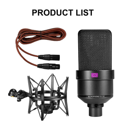 TLM 103 XLR Condenser Microphone – Professional Cardioid Studio Mic for Podcasting, Voice Over, Streaming & Home Recording