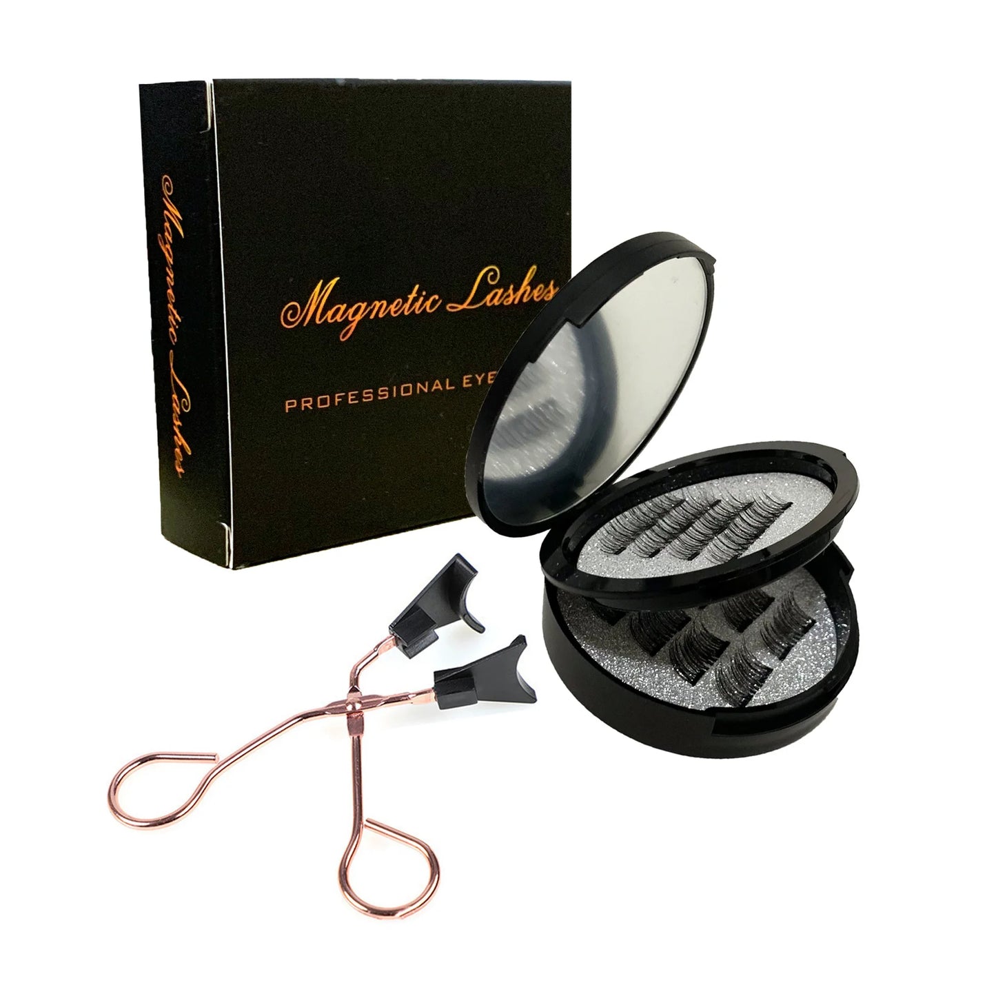 12PCS Magnetic False Eyelashes – Half Lashes Set with Double Box, Mirror & Applicator, Reusable Beauty Makeup