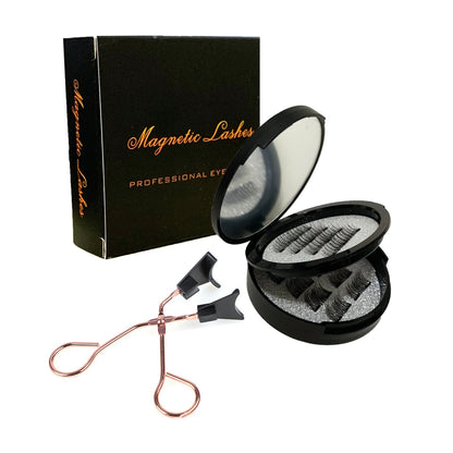 12PCS Magnetic False Eyelashes – Half Lashes Set with Double Box, Mirror & Applicator, Reusable Beauty Makeup