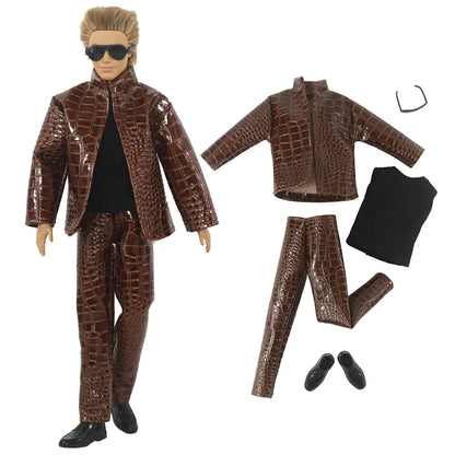 1 Set 12" Ken Doll Clothes — Leather Outfit with Multiple Styles to Choose From