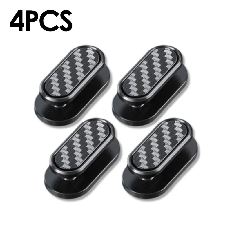 Car Invisible Small Hooks - Carbon Fiber Self-Adhesive Dashboard Wall Hook for USB Cables, Headphones, & Key Storage