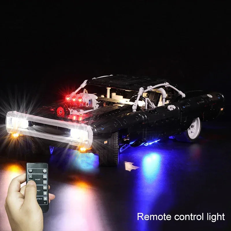 1077PCS Dodge Charger Racing Car Building Blocks – Fast and Furious Model, Assemble Bricks Toy for Kids, Boys & Adults Gifts