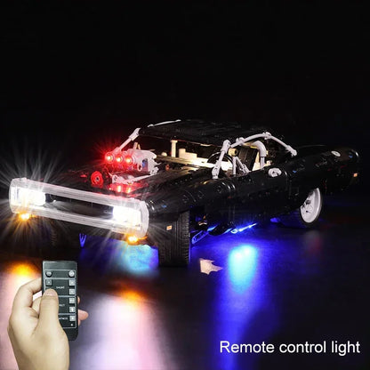 1077PCS Dodge Charger Racing Car Building Blocks – Fast and Furious Model, Assemble Bricks Toy for Kids, Boys & Adults Gifts