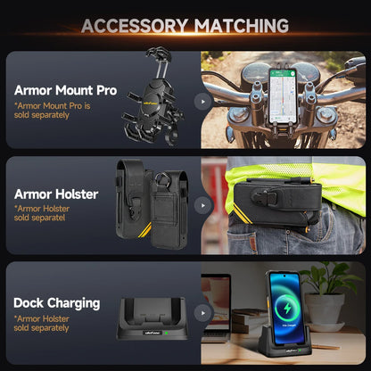 Ulefone Armor 26 Ultra 5G Rugged Waterproof Smartphone - 120W Fast Charging, 15600mAh, 200MP+64MP, 24GB+512GB, NFC