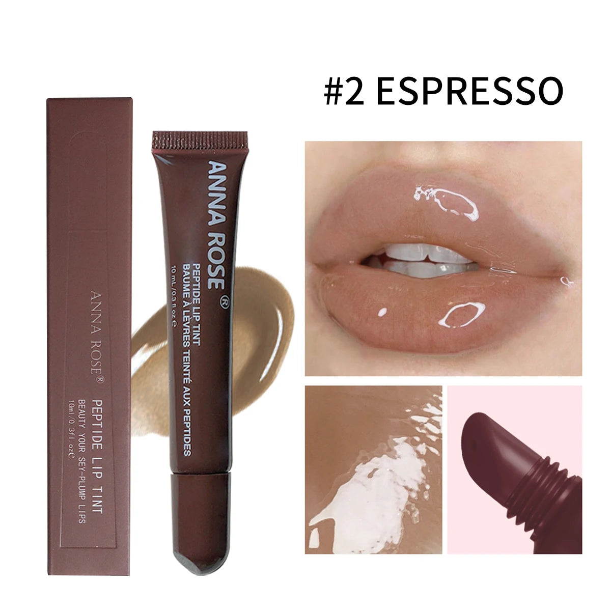 4-Color Lip Balm Set – Long-Lasting Moisturizing Gel with Coffee & Raspberry Lip Care Essence, Perfect Valentine’s Day Gift