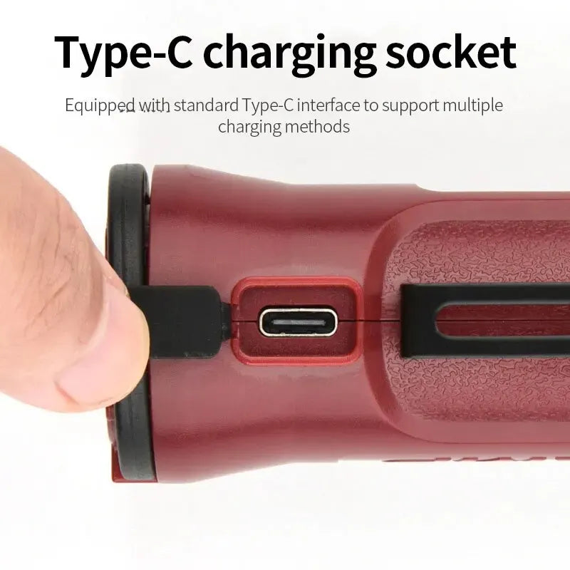 COB Work Light – 180° Folding USB Rechargeable Flashlight with Hanging Hook & Magnetic Base for Camping & Emergency Repair