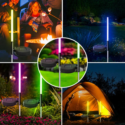 2PCS Solar Reed Lamps - Waterproof Outdoor Garden Lights, Solar Powered Pathway Lighting for Yard, Lawn, Patio Decor