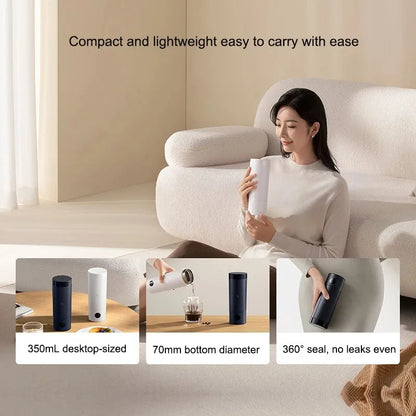 XIAOMI Mijia Portable Electric Kettle 2 — 350ml Smart Temperature Insulated Thermos Cup Fast Water Boiler for Travel