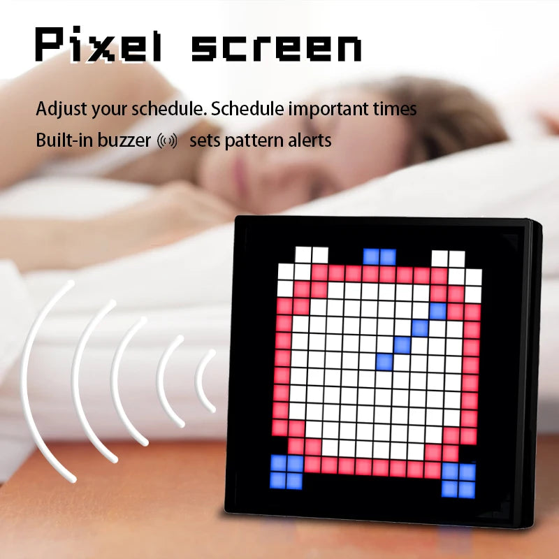 LED Pixel Display Night Light – APP Controlled Programmable Text & Animation DIY Lamp for Home, Bedroom, Game Room & Bar Decor