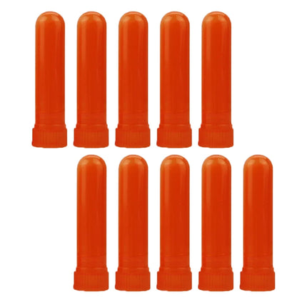 50/80/100 Sets Empty Nasal Inhaler Tubes – Portable Black & White Plastic Inhalers with Cotton Wicks for Essential Oils