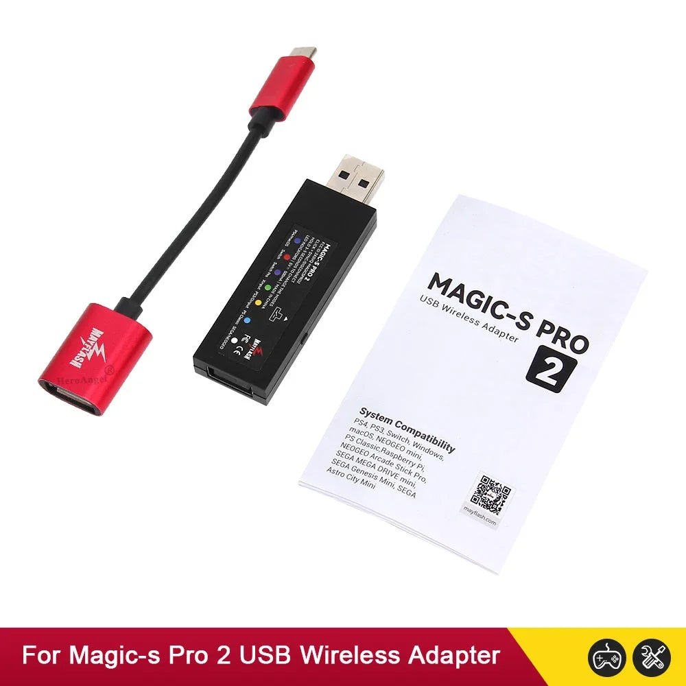 Mayflash Magic S Pro 2 USB Wireless Controller Adapter – JoyCon for NS ...