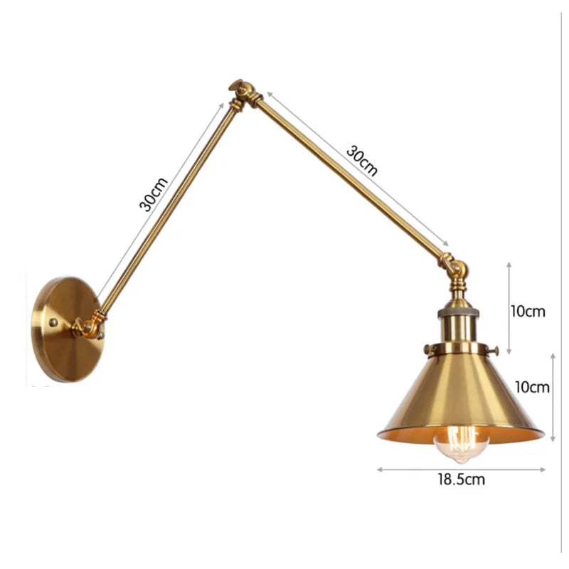 American Iron Art UFO Wall Lamp — Black Decorative Light for Bedroom, Bar & Restaurant