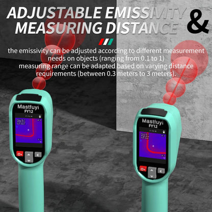 MASTFUYI Rechargeable Thermal Imaging Camera – Handheld Infrared Imager, -20℃ to 550℃, Waterproof, Dustproof & Drop Resistant