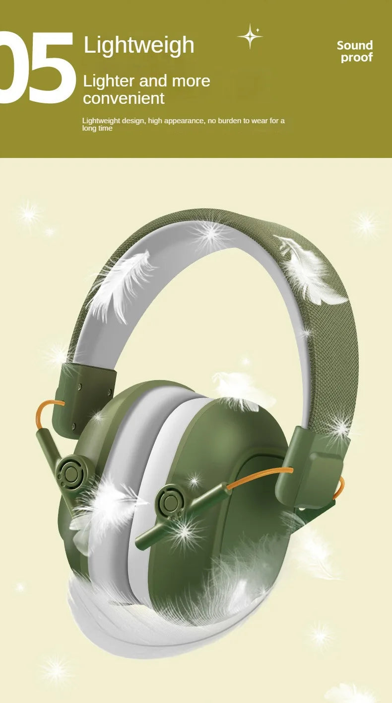 Kids Noise-Cancelling Earmuffs – Soundproof Headphones for Aircraft, Learning & Drums