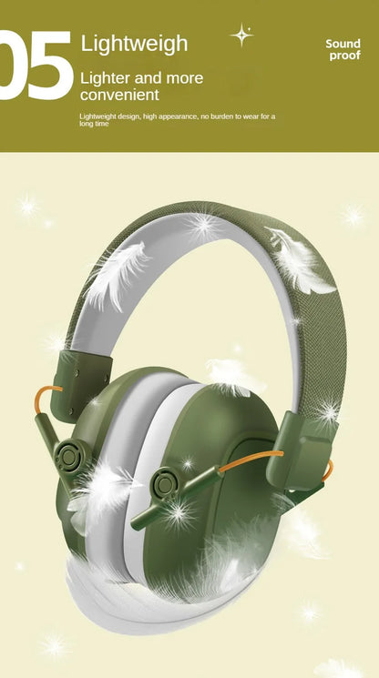 Kids Noise-Cancelling Earmuffs – Soundproof Headphones for Aircraft, Learning & Drums