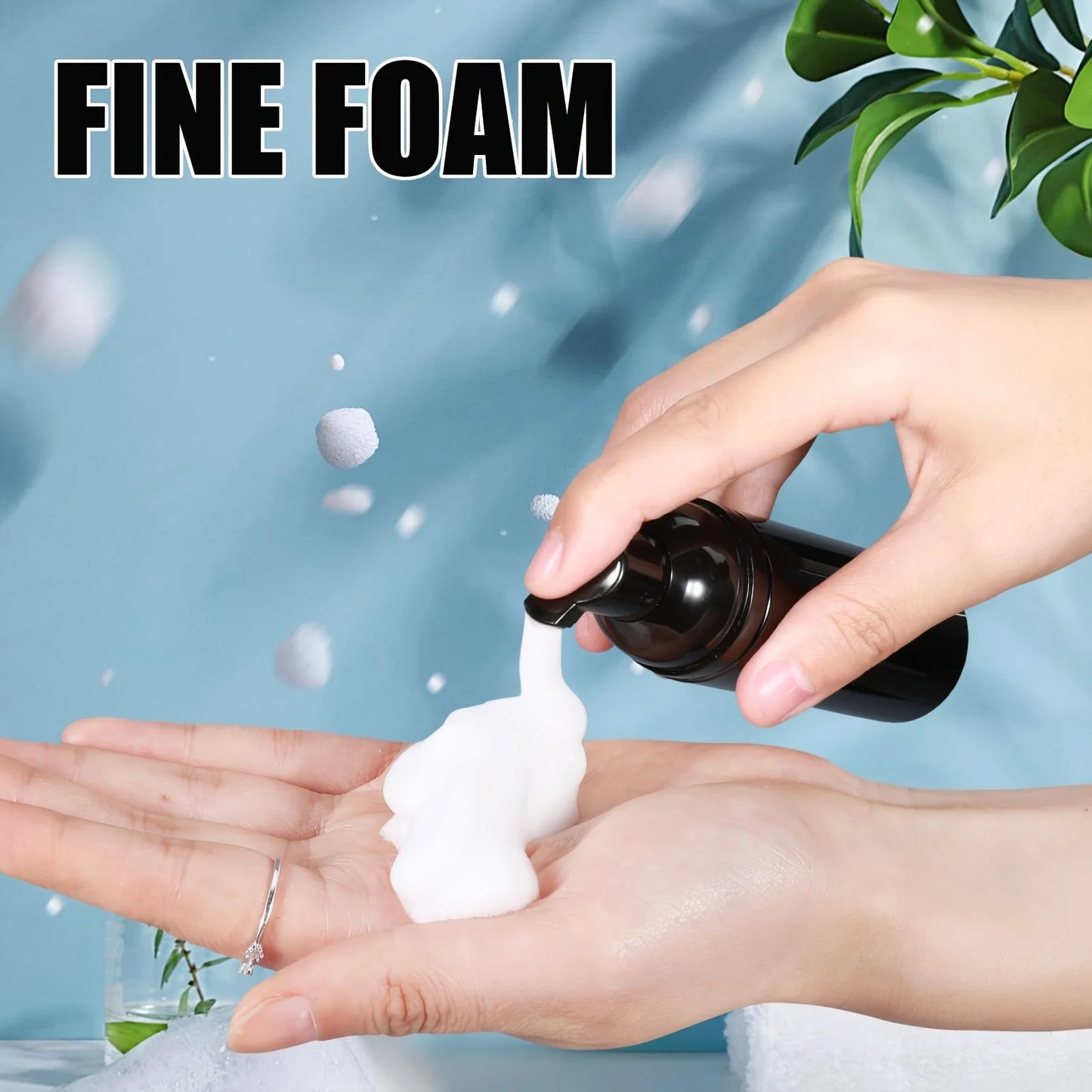 100/200/250ml Plastic Foaming Bottle – Pump Dispenser for Shampoo, Lotion, Shower Gel & Cosmetic Liquids