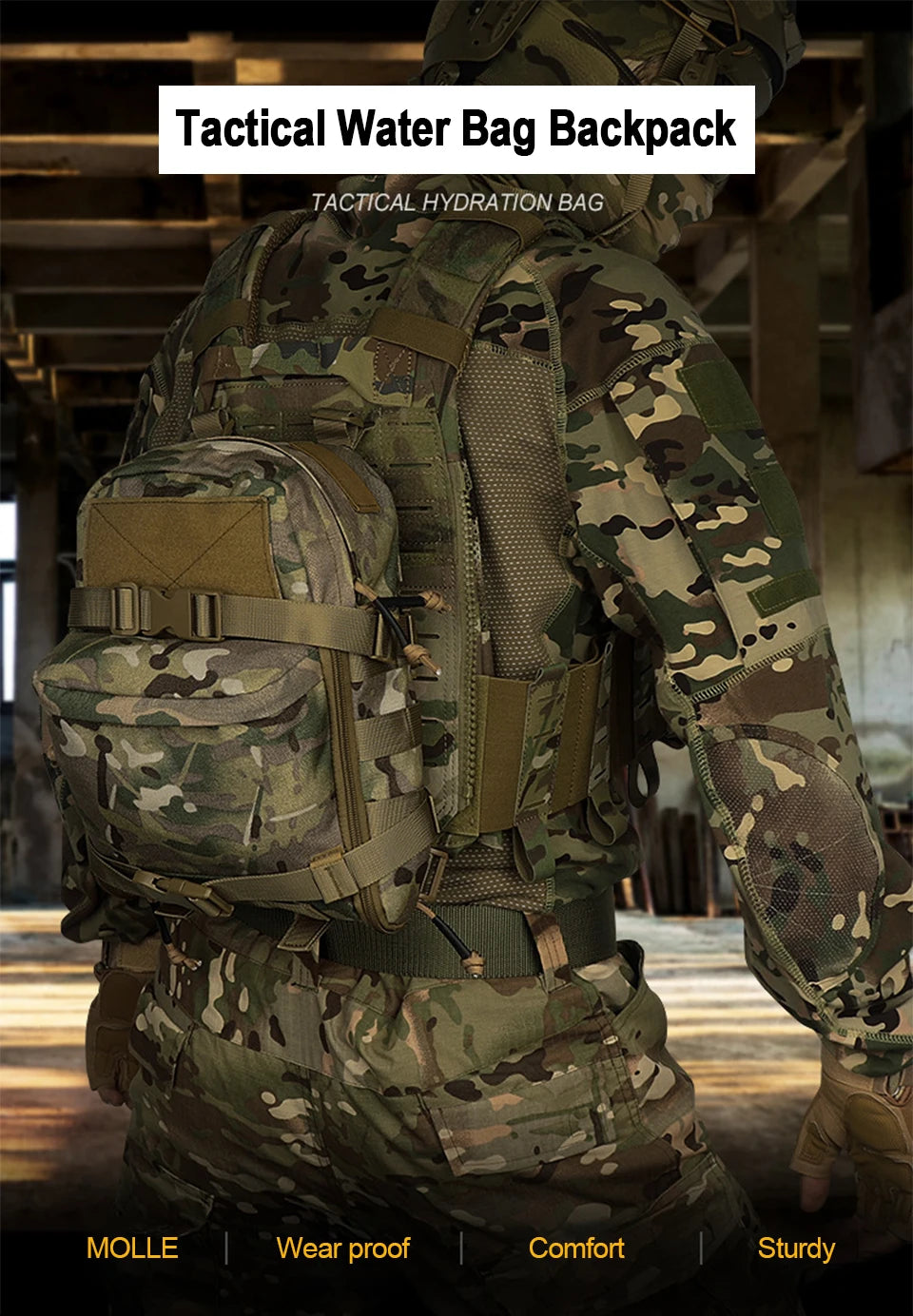 Mini Hydration Tactical Backpack – Outdoor Water Bladder Carrier with ...