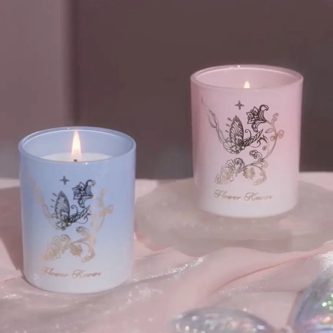 Flower Knows Butterfly Cloud Collar Makeup Mirror – Compact Handheld Mirror